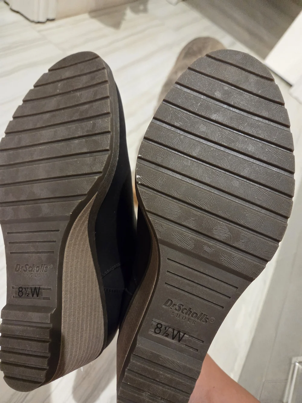 Dr. Scholl's Black Wedge Ankle Booties with Side Zip